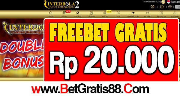 InterBola2 Freebet Gratis Rp 20.000 Tanpa Deposit