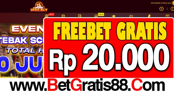 Indobet Freebet Gratis Rp 20.000 Tanpa Deposit