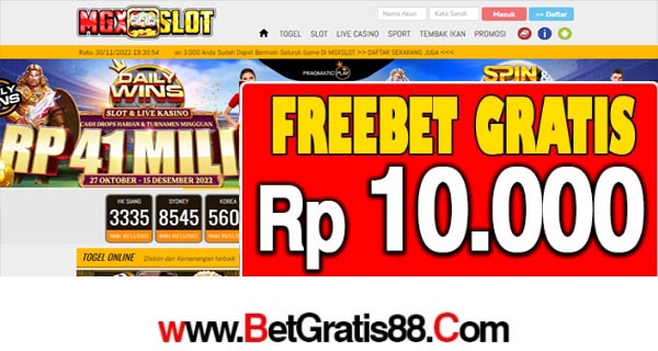 MGXSLOT Freebet Gratis Rp 10.000 Tanpa Deposit