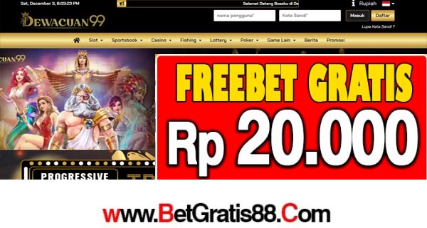 DEWACUAN Freebet Gratis Rp 20.000 Tanpa Deposit