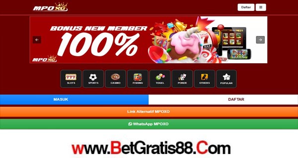 MPOXO BONUS SLOT MEMBER BARU 100%