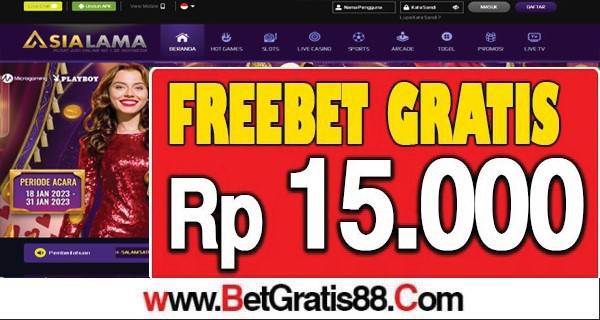 ASIALAMA Freebet Gratis Rp 15.000 Tanpa Deposit