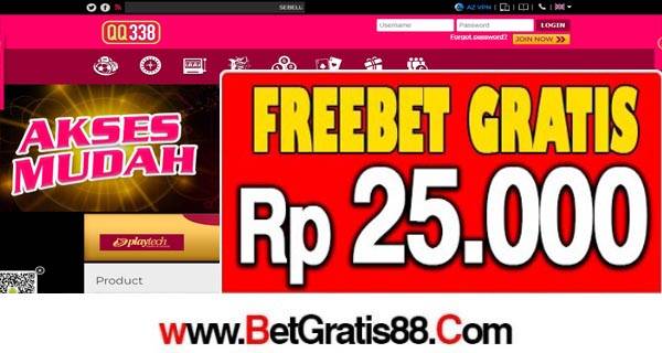 QQ338 Freebet Gratis Rp 25.000 Tanpa Deposit