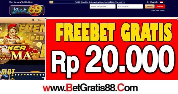 YUK69 Freebet Gratis Rp 20.000 Tanpa Deposit