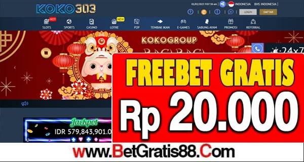 KOKO303 Freebet Gratis Rp 20.000 Tanpa Deposit