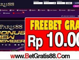 PARIS88 Freebet Gratis Rp 10.000 Tanpa Deposit