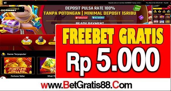 QQ266BET Freebet Gratis Rp 5.000 Tanpa Deposit