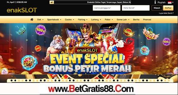 ENAKSLOT BONUS SLOT 100% MEMBER BARU