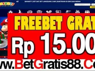 BAYAR77 Freebet Gratis Rp 15.000 Tanpa Deposit