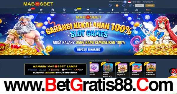 MABOSBET BONUS SLOT 88% MEMBER BARU