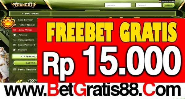 PERANGJITU Freebet Gratis RP 15.000 Tanpa Deposit