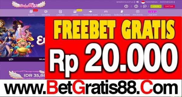 BIDADARI22 Freebet Gratis Rp 20.000 Tanpa Deposit