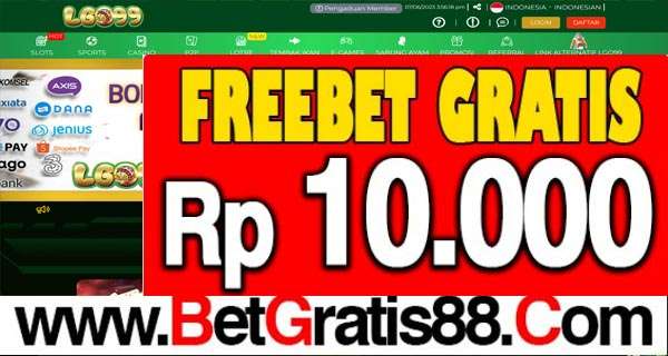 LGO99 Freebet Gratis Rp 10.000 Tanpa Deposit