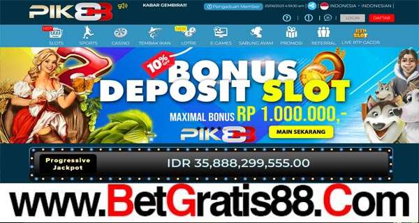 PIK88 BONUS SLOT GAMES 150% MEMBER BARU