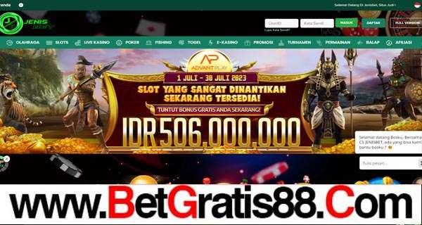 JENISBET BONUS NEW MEMBER GAME SLOT 100%