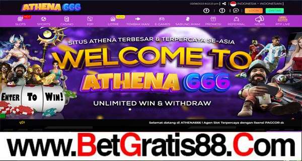 ATHENA666 BONUS SLOT 100% MEMBER BARU