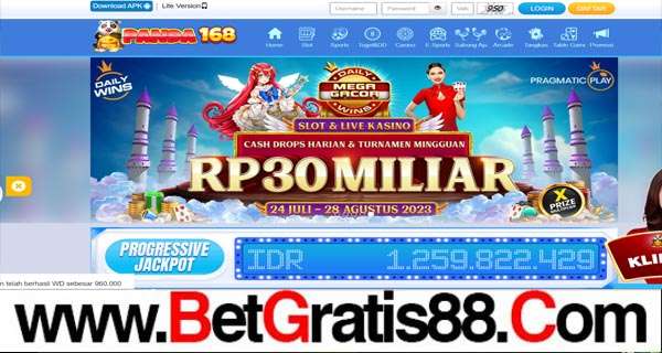 PANDA168 BONUS GAME SLOT 100% MEMBER BARU