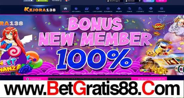 KEJORA138 BONUS NEW MEMBER SLOT 100%