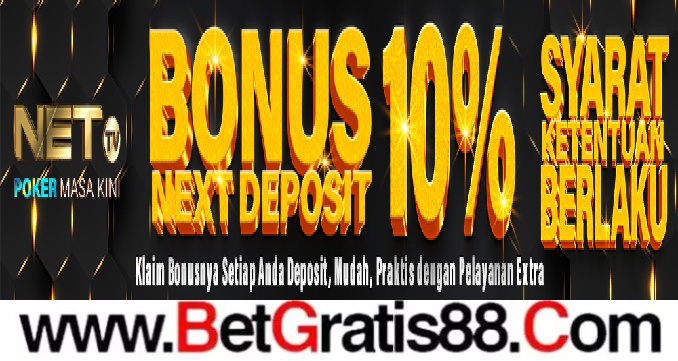 Nettvpoker BONUS NEXT DEPOSIT 10%