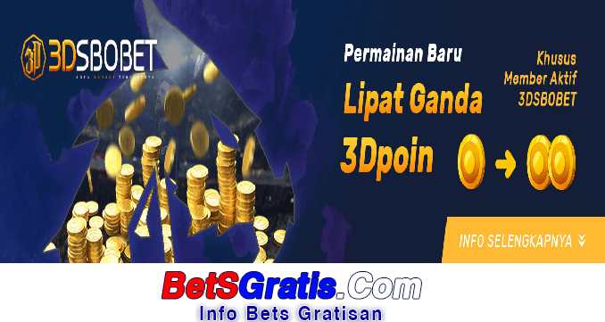 3dsbobet Freebet Gratis Rp 10.000 Tanpa Deposit