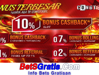 Congtogel Freebet Gratis Rp 10.000 Tanpa Deposit